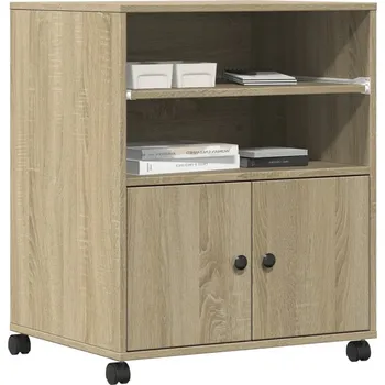 vidaXL Stojan na tiskárnu na kolečkách 840634 dub sonoma