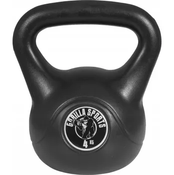 Kettlebell Gorilla Sports 4 kg černý