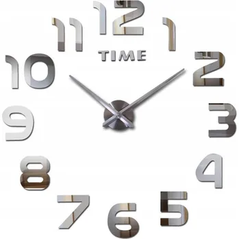 Hodiny Nástěnné hodiny Ikonka stříbrné 120 cm