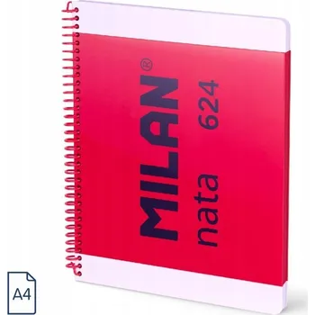 Blok Kroužkový blok A4 Milan 80 listů tvrdé desky