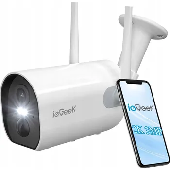 IP kamera Venkovní WiFi IP Kamera FHD 2K 3MPx 4x Zoom s 5200mAh Akumulátor