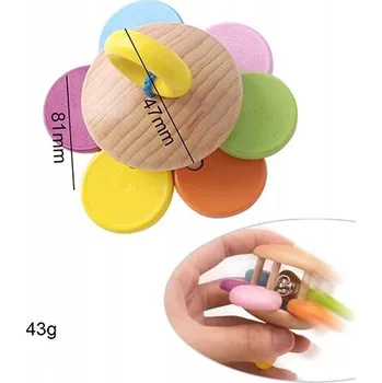 Dřevěné chrastítko hračka Montessori EKO