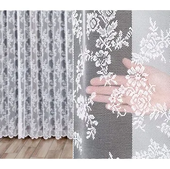 Záclona Záclona vzor 090375, výška 300 cm, bílá (na metráž)