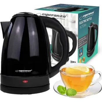 Rychlovarná konvice RYCHLOVARNÁ KONVICE BEZDRÁTOVÁ OCEL 1,8L 1800W ČERNÁ ESPERANZA