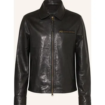 Allsaints Pánská Kožená Bunda Miller, černá, 48