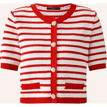 Dámský svetr Oui Dámský Pletený Kardigan, červená / bílá, 40