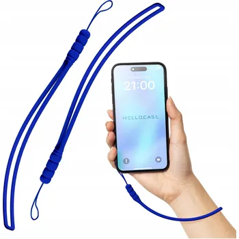 Šňůrka na telefon plast modrá