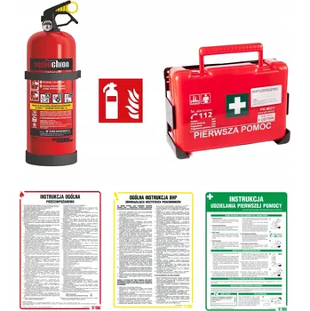 Hasicí přístroj Sada BOZP Gaz-tech Hasicí Přístroj práškový 2 kg Lékárnička DIN 13157