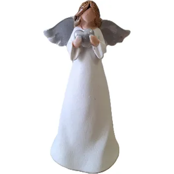 Vánoční dekorace Anděl bílý 14 cm