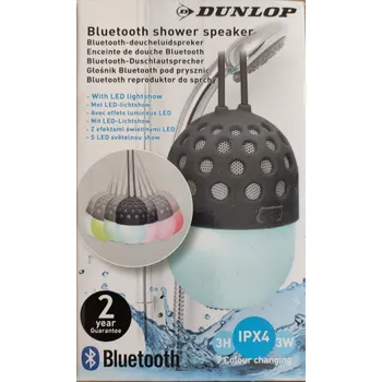 Bluetooth reproduktor Přenosný reproduktor Dunlop IPX4 šedý