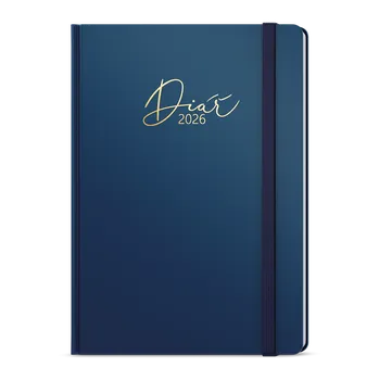 Diář Týdenní diář 2026 Baloušek A5 Oskar - Luxi modrá