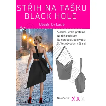 Design by Lucie, Tištěný střih, Taška Black Hole Bag - vel. univerzální