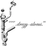 Alveus sifon 1x 1 1/2" s horizontálním přepadem