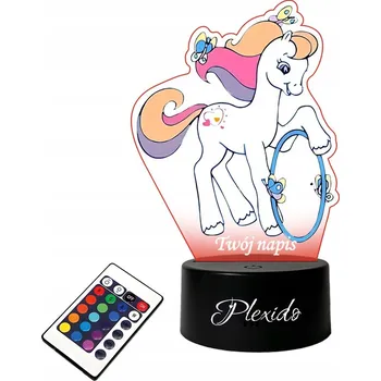 Lampička LAMPKA na SKLE UV My Little Pony Light Heart LED RGB + DÁLKOVÝ OVLADAČ 16 BAREV