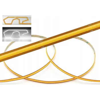 LED osvětlení LED COB pásek 24V 12W 8mm 528 LED/m Neon STUDENÁ BÍLÁ 1m z role 30m, dělitelný po 1mm