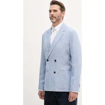 Pánské oblečení Sako s příměsí lnu Tommy Hilfiger MW0MW38895 modrá 95X, vel. 56