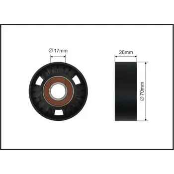 Napínací kladka, žebrovaný klínovy řemen CAFFARO 500631 SC