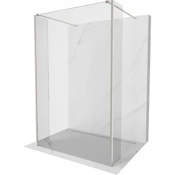 Mexen Kioto volně stojící sprchová stěna 135 x 30 x 30 cm, transparentní, kartáčovaný nikl - 800-135-030-222-97-00-030 Sprchové stěny