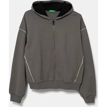 Chlapecká mikina Dětská bavlněná mikina United Colors of Benetton 3UNIC504T.G.Seasonal šedá 90X, vel. 122