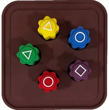 Desková hra Hra GONGGI - SQUID GAME/ HRA NA OLIHEŇ - 5ks + Stojánek čtverec (Značka: VAKIND)