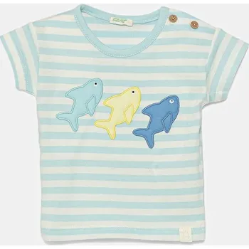 Dětské bavlněné tričko United Colors of Benetton 34LPA106B.W.Seasonal modrá 50X, vel. 56