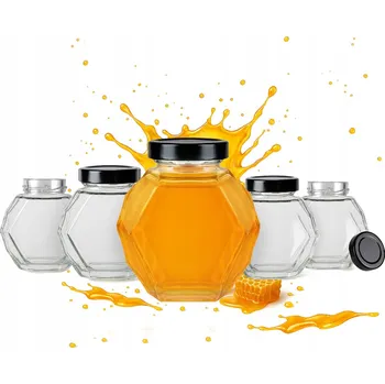 Sklenice 20x Skleněná Zavařovací Sklenice GUCIO 200 Ml na Med, Džemy, Svíčky, Svatební Hostina, Nádoby