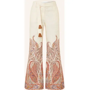 Dámské kalhoty Zimmermann Dámské Lněné Kalhoty Rhiannon, režná / růžová /...