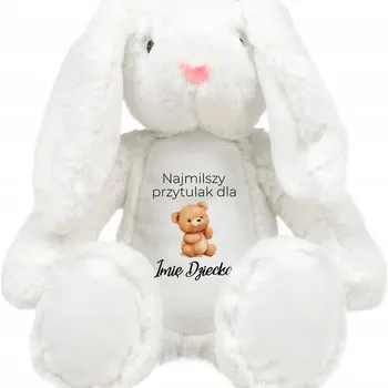 plyšák MEDVÍDEK PLYŠOVÝ MAZLÍČEK PŘÍTULNÍČEK KRÁLÍČEK Nejměkčí mazlíček pro Jméno Dítěte ROZTOMILÝ DÁREK