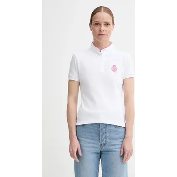 Bavlněné polo tričko The Kooples FPOC30011K bílá 00X, vel. 40