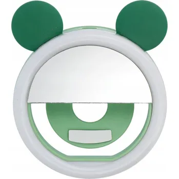 Pouzdro na mobilní telefon Svítilna LED kruhová pro selfie na telefon RK12 s klipem zelená