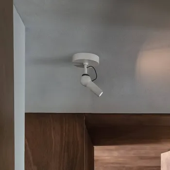 kdln LED stropní svítidlo Bird, bílé, Ø 11 cm, kov - Stínidlo na lampu - výška 11,3 cm; připojovací krabička - Ø 11 cm; včetně prodlužovacích tyčí 1 x 3,5 cm + 1 x 20,5 cm bílá (RAL9010) 1 x 6 W LED - Doprava zdarma