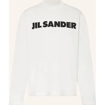 Pánské tričko Jil Sander Pánské Oversized Tričko S Dlouhým Rukávem, bílá, XL