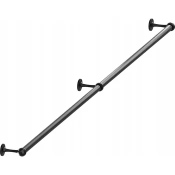 Zábradlí SCHODIŠŤOVÉ ZÁBRADLÍ MADLO NA SCHODY ČERNÉ fi 25mm 250 cm NAZARE