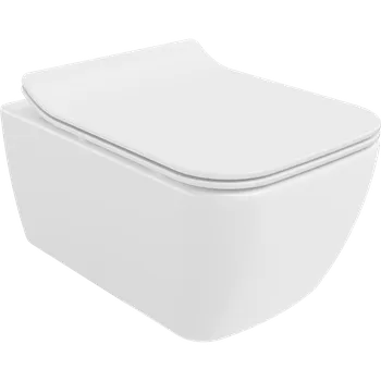 Klozet Mexen Stella WC mísa Rimless s pomalu zavírajícím se tenkým sedátkem, duroplast, bílý lesk - 30680800 WC mísy