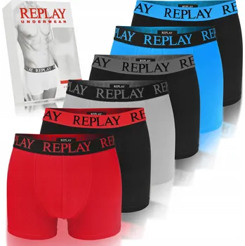 Boxerky Replay Pánské boxerky Sada 6 kusů Bavlna Barva BM331 Logo Velikost S