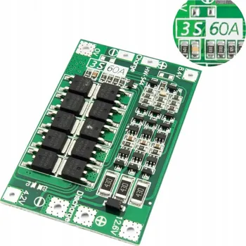BMS Balancer 3S 60A pro Li-Ion baterie 18650, Nabíječka