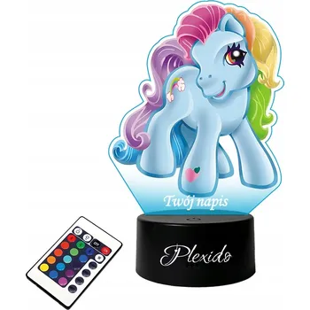 Lampička LAMPičKA na SKLE UV My Little Pony Rainbow Dash LED RGB + DÁLKOVÝ OVLADAČ 16 BAREV