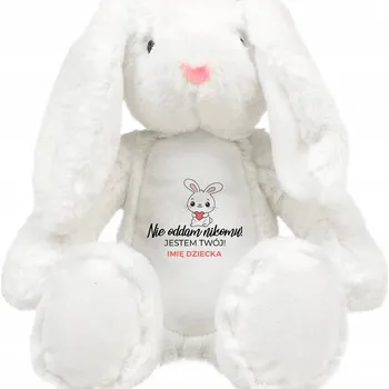 plyšák KRÁLÍČEK PLYŠÁK Pro Dítě Personalizovaný DEN NAROZENÍ Modrý Vzor