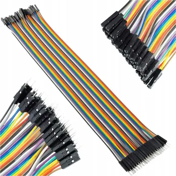 Bezpečnostní kamera Propojovací kabely MSALAMON do nepájivého pole, 30 cm, 40 ks, samice-samec (F-M)