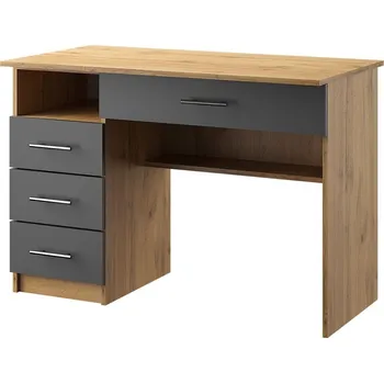 Psací stůl VerDesign KANTOR KIT psací stůl N01, antracit / dub Apalačský, levý