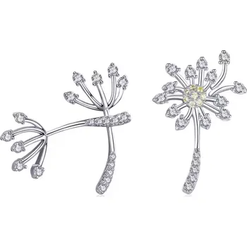 Náušnice For Silver Jedinečné náušnice se zirkony Pampeliška - Stříbro 925