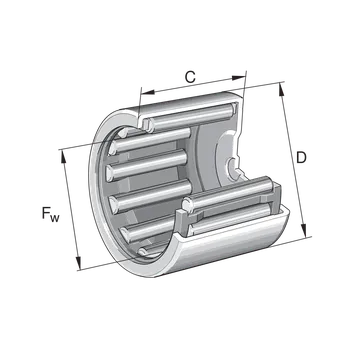 INA BK1312-A Jednostranně uzavřené jehlové ložisko