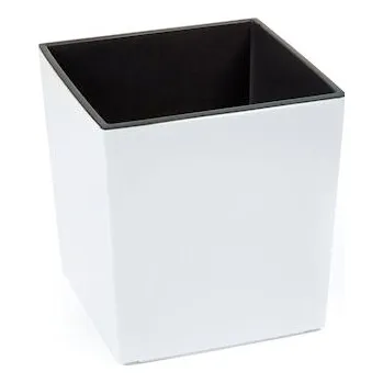 Květináč Plast Květináč bílý Lamela 30 cm x 30 x 31 cm