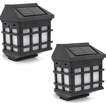 Venkovní osvětlení 2x Solární lampa LED nástěnná, s pohybovým a soumrakovým senzorem