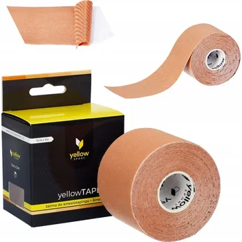 Tejpovací páska YellowTAPE Béžová tejpovací páska, kineziologická, 5 cm x 5 m