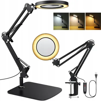 IP kamera LED Lampa s Lupou Kosmetická Sklo Zvětšovací Stolní Lampička Rýsovací