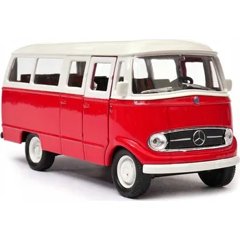 autíčko Mercedes-Benz L319 cestovní autobus 1:34 - 39 WELLY červený