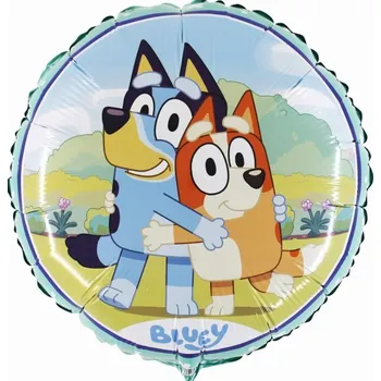 Balónek Foliový balónek Pes Bluey Blue Kulatý 45 cm