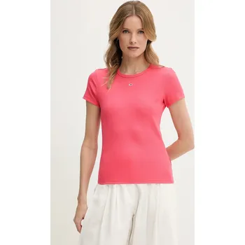 Pánské tričko Tričko Tommy Jeans DW0DW17383 růžová 38X, vel. XS