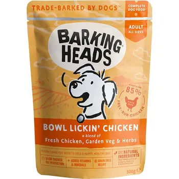 Krmivo pro psa 6ks BARKING HEADS Bowl Lickin’ Chicken kapsička 300g